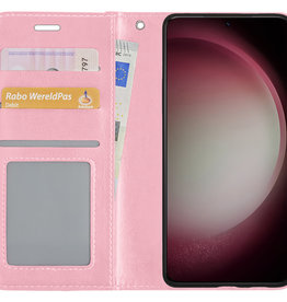 NoXx NoXx Samsung Galaxy S23 Ultra Hoesje Bookcase - Lichtroze