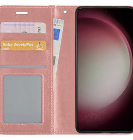 NoXx NoXx Samsung Galaxy S23 Ultra Hoesje Bookcase - Rose Goud