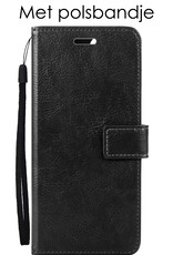 NoXx Hoes Geschikt voor Samsung S23 Ultra Hoesje Book Case Hoes Flip Cover Wallet Bookcase - Zwart