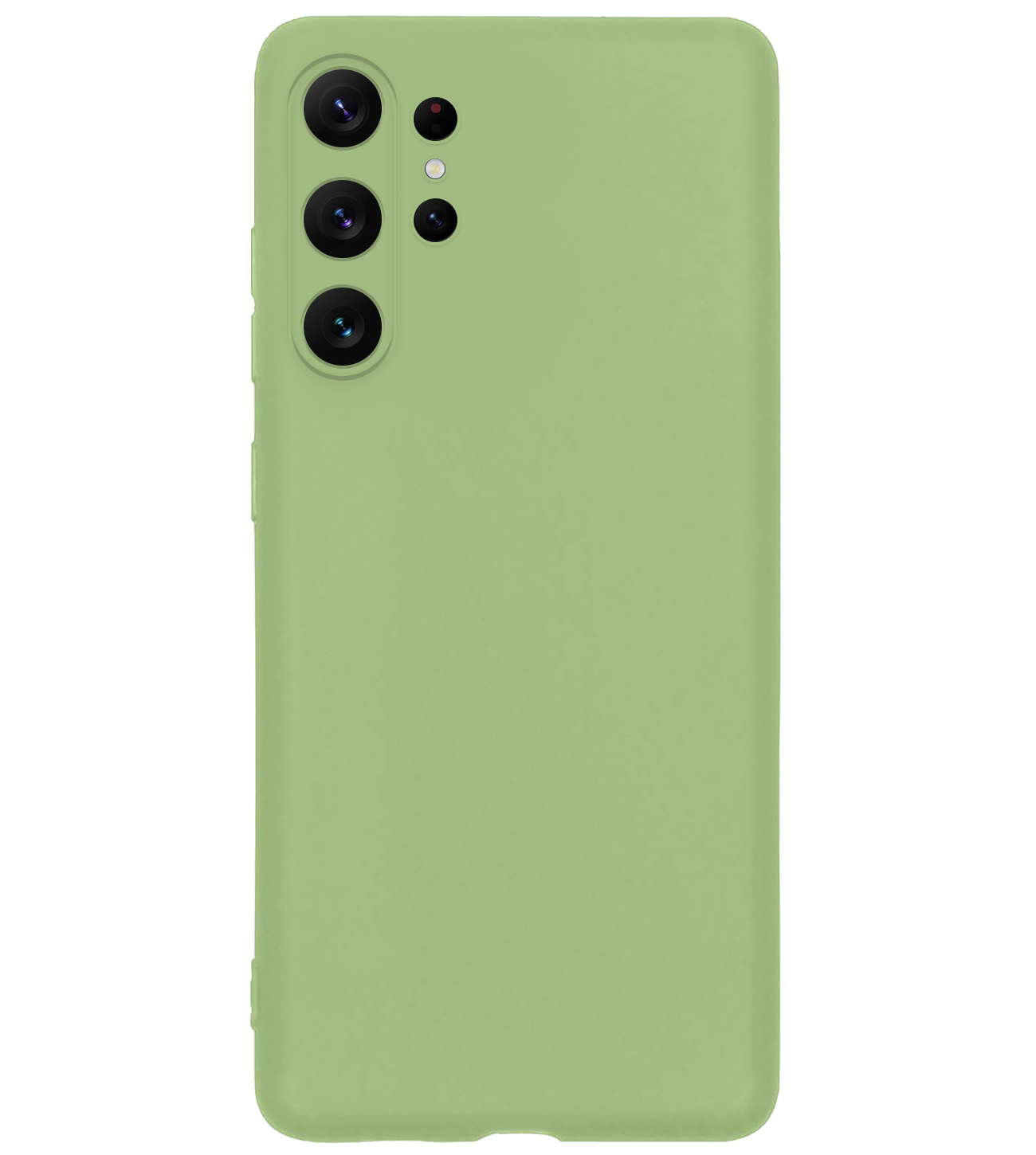 BASEY. Hoes Geschikt voor Samsung S23 Ultra Hoesje Siliconen Back Cover Case - Hoesje Geschikt voor Samsung Galaxy S23 Ultra Hoes Cover Hoesje - Groen