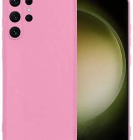 BASEY. BASEY. Samsung Galaxy S23 Ultra Hoesje Siliconen - Lichtroze