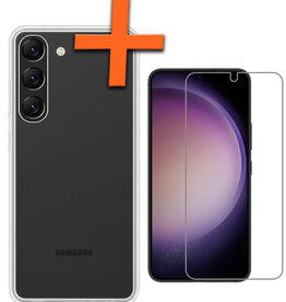 Nomfy Nomfy Samsung Galaxy S23 Hoesje Siliconen Met Screenprotector - Transparant