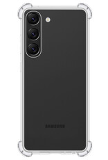 BASEY. Hoes Geschikt voor Samsung S23 Plus Hoesje Shock Proof Case Hoes Siliconen - Hoesje Geschikt voor Samsung Galaxy S23 Plus Hoes Cover Shockproof - Transparant - 2 Stuks