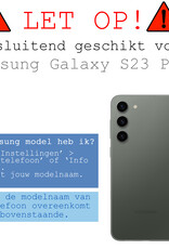 BASEY. Hoes Geschikt voor Samsung S23 Plus Hoesje Shock Proof Case Hoes Siliconen - Hoesje Geschikt voor Samsung Galaxy S23 Plus Hoes Cover Shockproof - Transparant - 2 Stuks