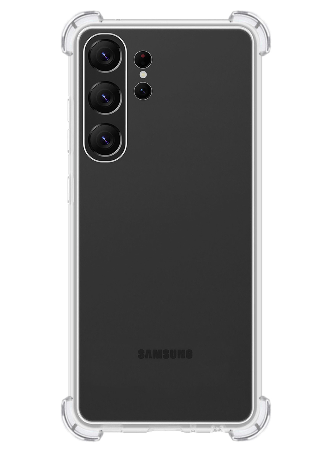 NoXx Hoes Geschikt voor Samsung S23 Ultra Hoesje Siliconen Cover Shock Proof Back Case Shockproof Hoes - Transparant - 2x