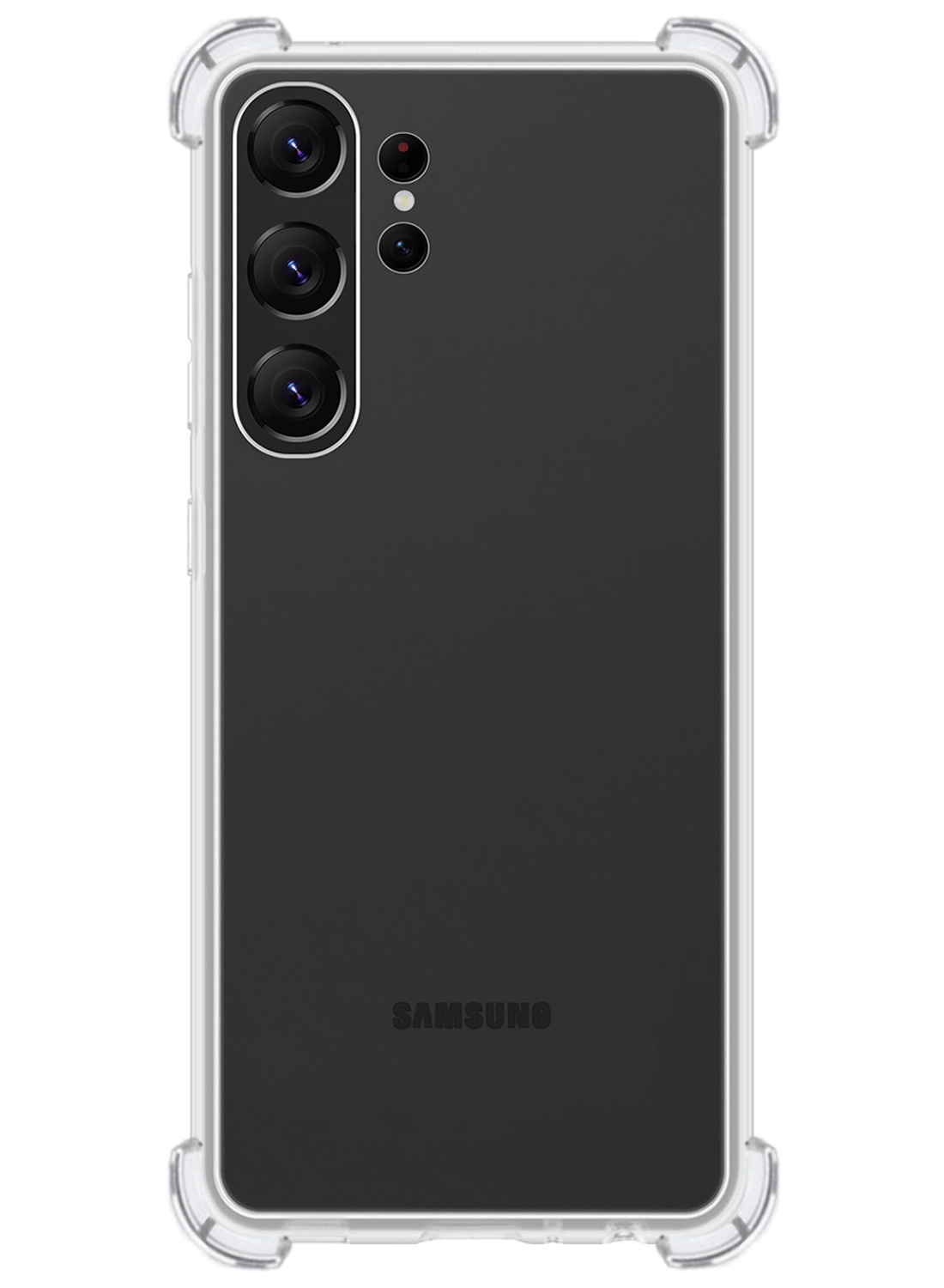 Nomfy Hoesje Geschikt voor Samsung S23 Ultra Hoesje Shock Proof Cover Case Shockproof - Hoes Geschikt voor Samsung Galaxy S23 Ultra Hoes Siliconen Back Case - Transparant