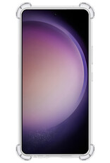 Nomfy Hoesje Geschikt voor Samsung S23 Ultra Hoesje Shock Proof Cover Case Shockproof - Hoes Geschikt voor Samsung Galaxy S23 Ultra Hoes Siliconen Back Case - Transparant