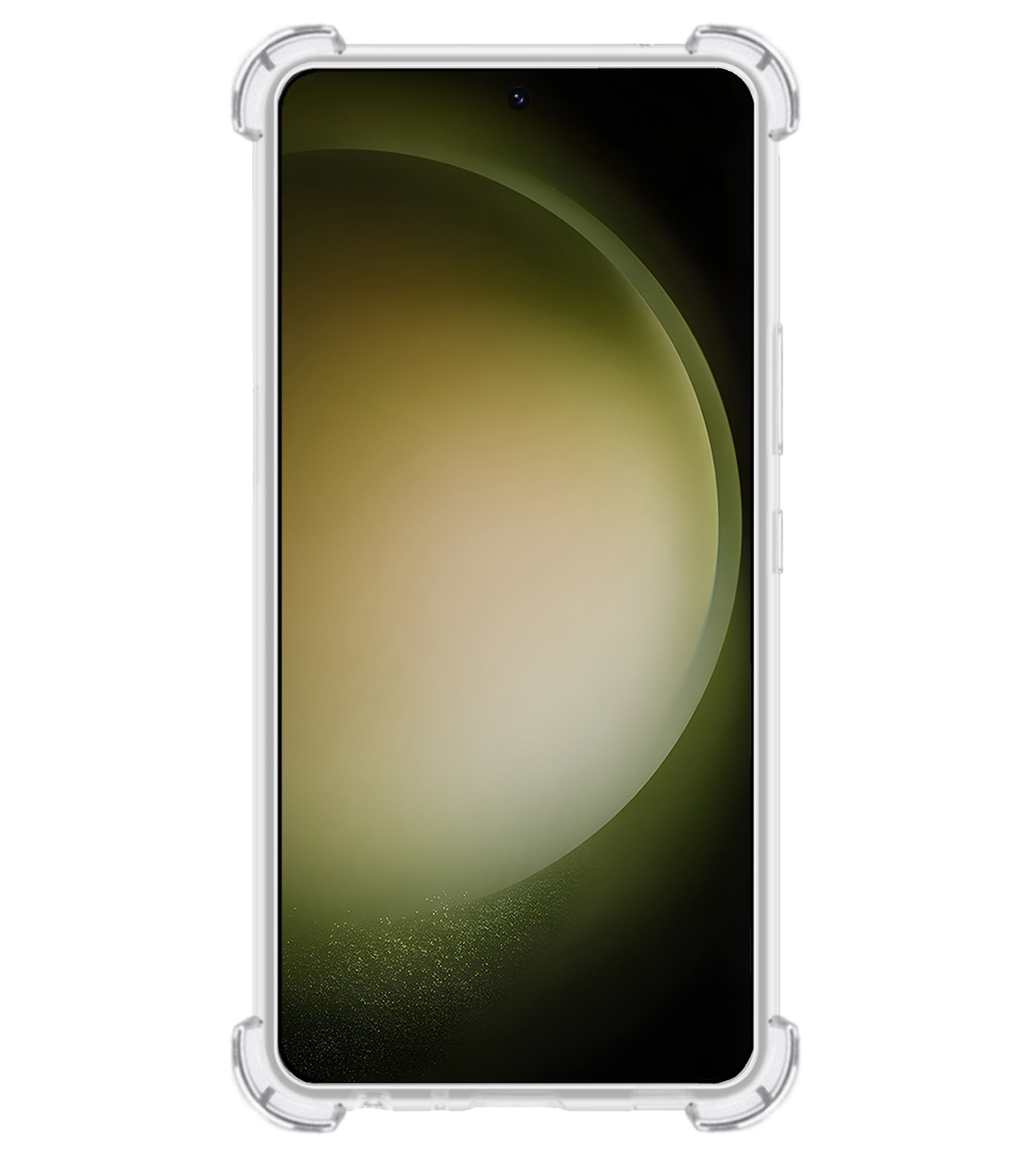 BASEY. Hoes Geschikt voor Samsung S23 Ultra Hoesje Shock Proof Case Hoes Siliconen - Hoesje Geschikt voor Samsung Galaxy S23 Ultra Hoes Cover Shockproof - Transparant - 2 Stuks