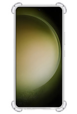 Samsung Galaxy S23 Ultra Hoesje Shock Proof Case Met Pasjeshouder - Samsung S23 Ultra Case Transparant Pashouder Shock Hoes - Transparant