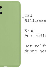BASEY. Hoes Geschikt voor Samsung S23 Ultra Hoesje Siliconen Back Cover Case - Hoesje Geschikt voor Samsung Galaxy S23 Ultra Hoes Cover Hoesje - Groen - 2 Stuks