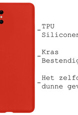 BASEY. Hoes Geschikt voor Samsung S23 Ultra Hoesje Siliconen Back Cover Case - Hoesje Geschikt voor Samsung Galaxy S23 Ultra Hoes Cover Hoesje - Rood - 2 Stuks