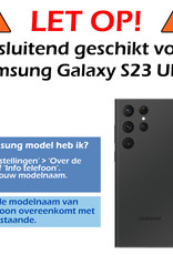 Nomfy Samsung S23 Ultra Hoesje Siliconen Case Back Cover Samsung Galaxy S23 Ultra Hoes Cover Silicone - Zwart - 2X