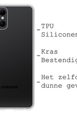 BASEY. Hoes Geschikt voor Samsung S23 Ultra Hoesje Siliconen Back Cover Case - Hoesje Geschikt voor Samsung Galaxy S23 Ultra Hoes Cover Hoesje - Transparant - 2 Stuks