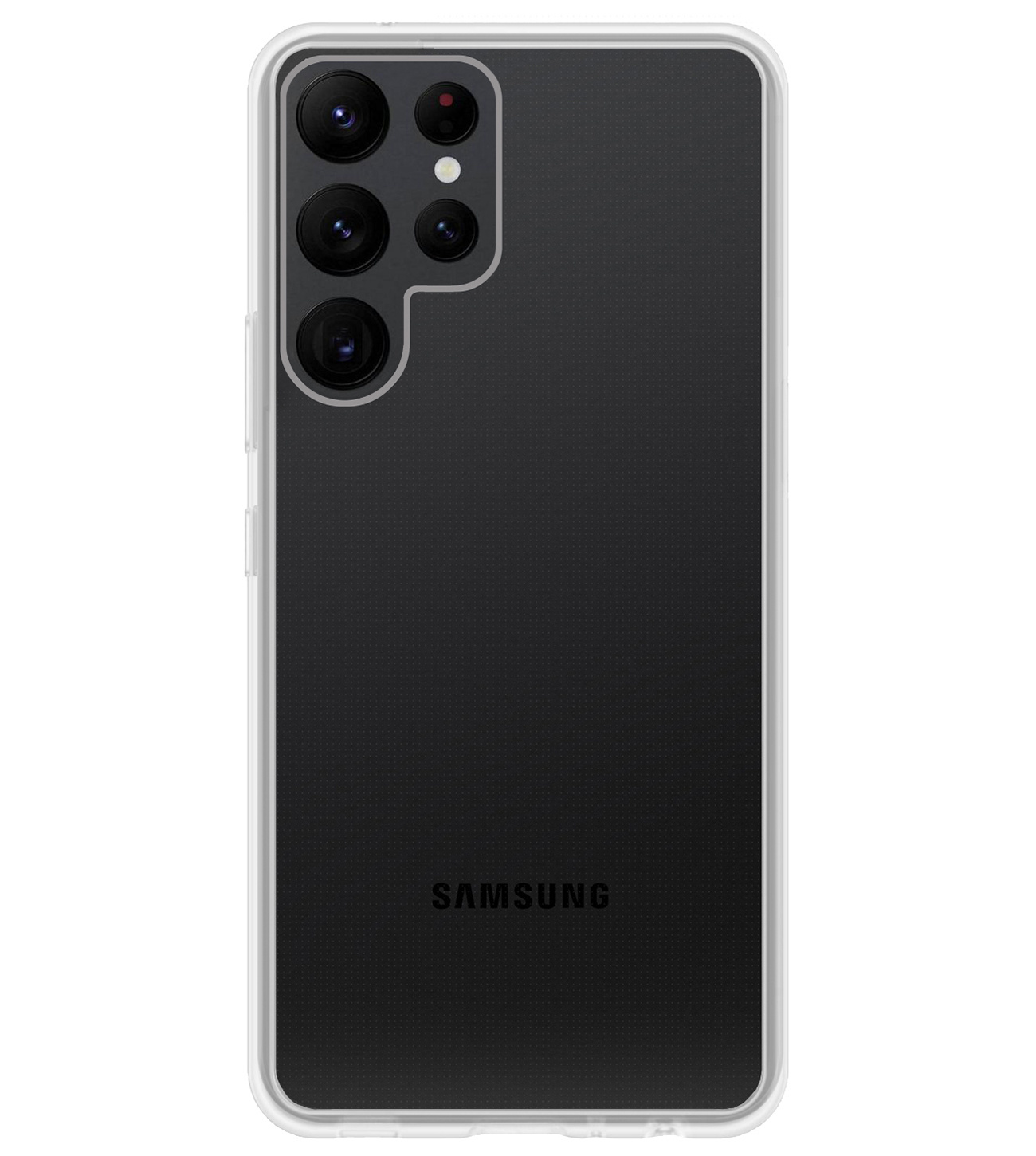 BASEY. Hoes Geschikt voor Samsung S23 Ultra Hoesje Siliconen Back Cover Case - Hoesje Geschikt voor Samsung Galaxy S23 Ultra Hoes Cover Hoesje - Transparant - 2 Stuks