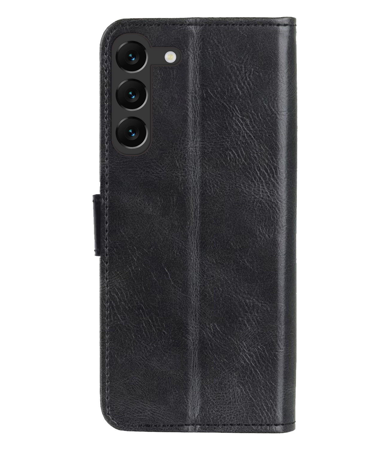 BASEY. Hoes Geschikt voor Samsung S23 Plus Hoesje Bookcase Hoes Flip Case Book Cover Met Screenprotector - Hoesje Geschikt voor Samsung Galaxy S23 Plus Hoes Book Case Hoesje - Zwart