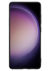 Nomfy Hoesje Geschikt voor Samsung S23 Ultra Hoesje Siliconen Cover Case - Hoes Geschikt voor Samsung Galaxy S23 Ultra Hoes Back Case - Zwart