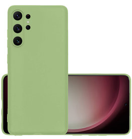 NoXx NoXx Samsung Galaxy S23 Ultra Hoesje Siliconen - Groen