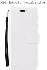 BASEY. Hoes Geschikt voor Samsung S23 Plus Hoesje Bookcase Hoes Flip Case Book Cover Met 2x Screenprotector - Hoesje Geschikt voor Samsung Galaxy S23 Plus Hoes Book Case Hoesje - Wit