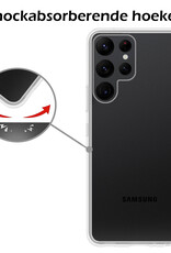 Nomfy Hoesje Geschikt voor Samsung S23 Ultra Hoesje Siliconen Cover Case - Hoes Geschikt voor Samsung Galaxy S23 Ultra Hoes Back Case - Transparant