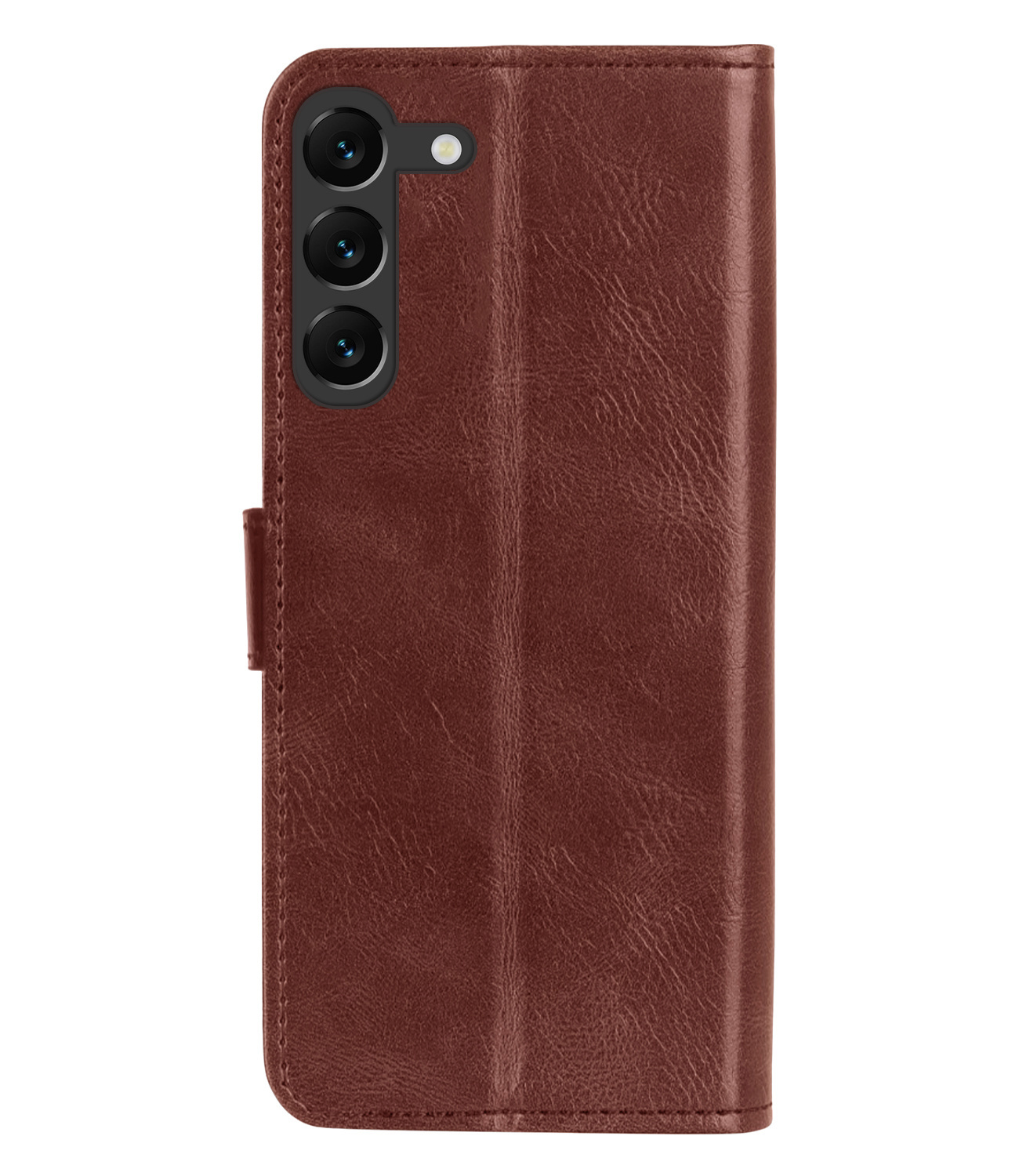 NoXx Hoes Geschikt voor Samsung S23 Plus Hoesje Book Case Hoes Flip Cover Wallet Bookcase Met Screenprotector - Bruin