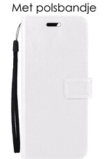 NoXx Hoes Geschikt voor Samsung S23 Plus Hoesje Book Case Hoes Flip Cover Wallet Bookcase Met Screenprotector - Wit
