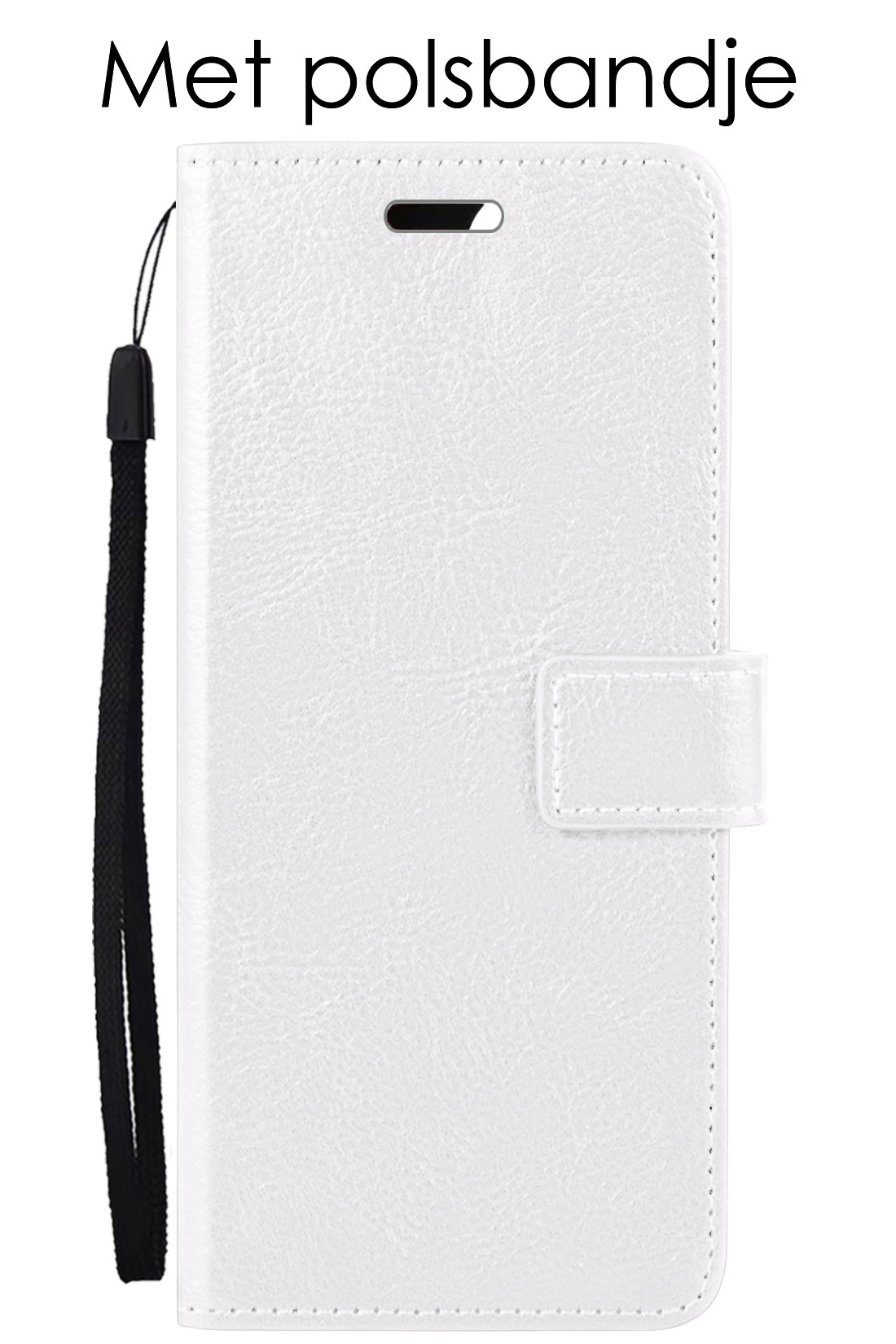 NoXx Hoes Geschikt voor Samsung S23 Plus Hoesje Book Case Hoes Flip Cover Wallet Bookcase Met Screenprotector - Wit