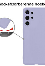 Nomfy Hoesje Geschikt voor Samsung S23 Ultra Hoesje Siliconen Cover Case - Hoes Geschikt voor Samsung Galaxy S23 Ultra Hoes Back Case - Lila