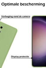 Nomfy Hoesje Geschikt voor Samsung S23 Ultra Hoesje Siliconen Cover Case - Hoes Geschikt voor Samsung Galaxy S23 Ultra Hoes Back Case - Groen