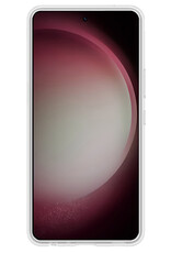 NoXx Hoes Geschikt voor Samsung S23 Ultra Hoesje Cover Siliconen Back Case Hoes - Transparant
