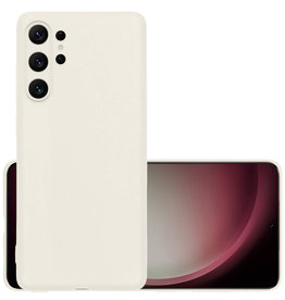 NoXx NoXx Samsung Galaxy S23 Ultra Hoesje Siliconen - Wit