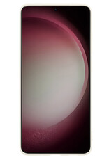 NoXx Hoes Geschikt voor Samsung S23 Ultra Hoesje Cover Siliconen Back Case Hoes - Wit - 2x