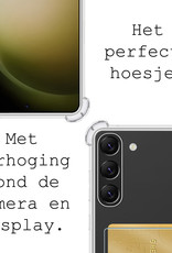 BASEY. Hoes Geschikt voor Samsung S23 Plus Hoesje Shock Proof Case Hoes Met Screenprotector - Hoesje Geschikt voor Samsung Galaxy S23 Plus Hoes Cover Shockproof - Transparant