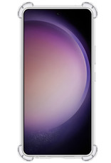 Nomfy Hoesje Geschikt voor Samsung S23 Plus Hoesje Pasjeshouder Shockproof Pas Houder Met Screenprotector - Hoesje Geschikt voor Samsung Galaxy S23 Plus Hoes Met Kaarthouder - Transparant