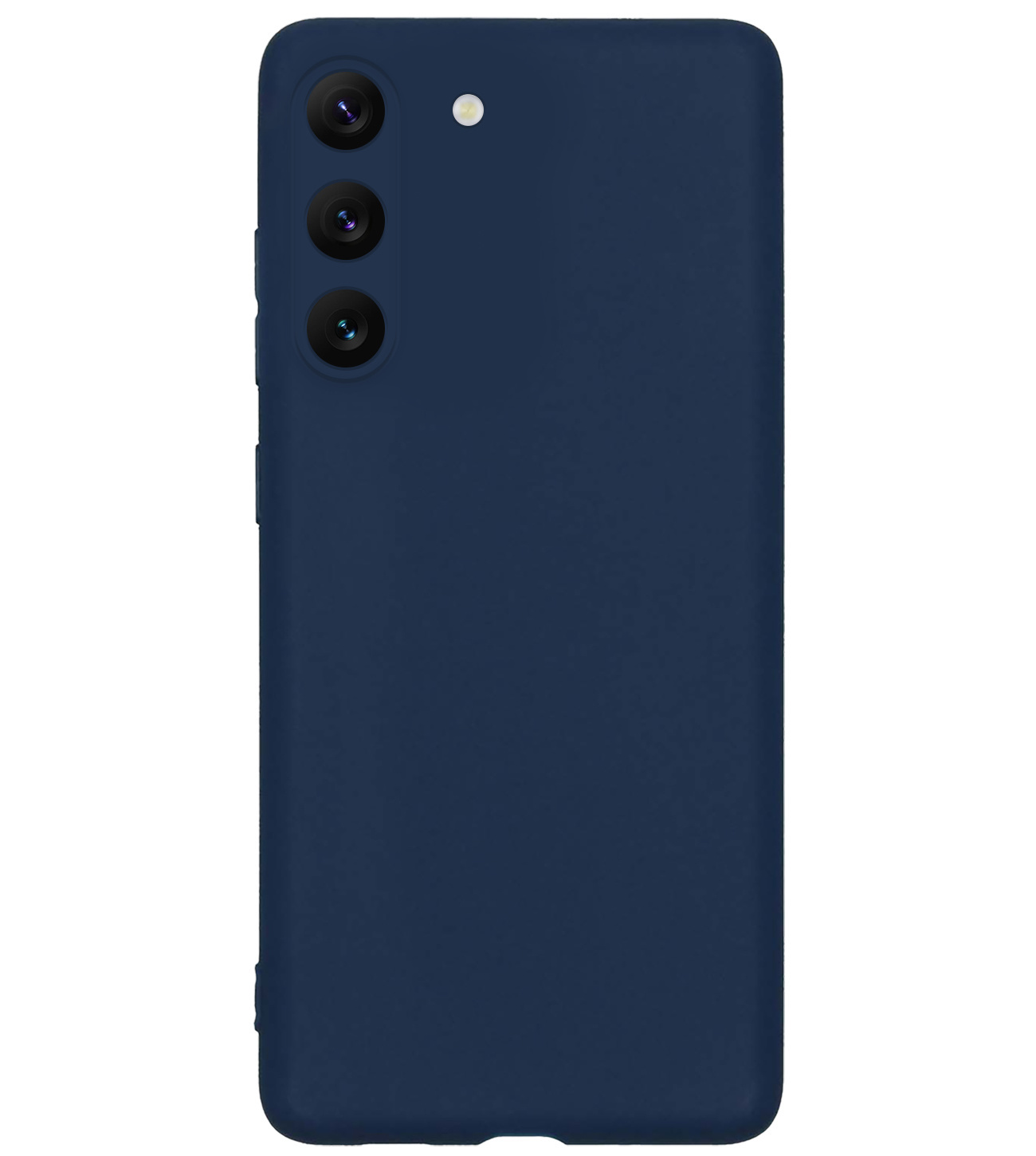 BASEY. Hoes Geschikt voor Samsung S23 Plus Hoesje Siliconen Back Cover Case Met Screenprotector - Hoesje Geschikt voor Samsung Galaxy S23 Plus Hoes Cover Hoesje - Donkerblauw