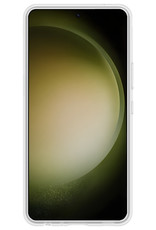 BASEY. Hoes Geschikt voor Samsung S23 Plus Hoesje Siliconen Back Cover Case Met Screenprotector - Hoesje Geschikt voor Samsung Galaxy S23 Plus Hoes Cover Hoesje - Transparant