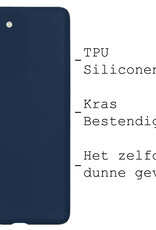 BASEY. Hoes Geschikt voor Samsung S23 Plus Hoesje Siliconen Back Cover Case Met 2x Screenprotector - Hoesje Geschikt voor Samsung Galaxy S23 Plus Hoes Cover Hoesje - Donkerblauw