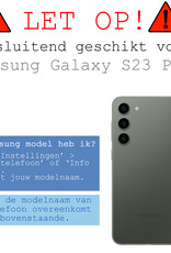 BASEY. Hoes Geschikt voor Samsung S23 Plus Hoesje Siliconen Back Cover Case Met 2x Screenprotector - Hoesje Geschikt voor Samsung Galaxy S23 Plus Hoes Cover Hoesje - Groen