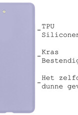 BASEY. Hoes Geschikt voor Samsung S23 Plus Hoesje Siliconen Back Cover Case Met 2x Screenprotector - Hoesje Geschikt voor Samsung Galaxy S23 Plus Hoes Cover Hoesje - Lila