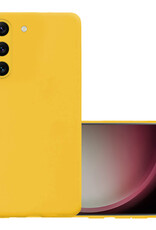NoXx Hoes Geschikt voor Samsung S23 Plus Hoesje Cover Siliconen Back Case Hoes Met Screenprotector - Geel