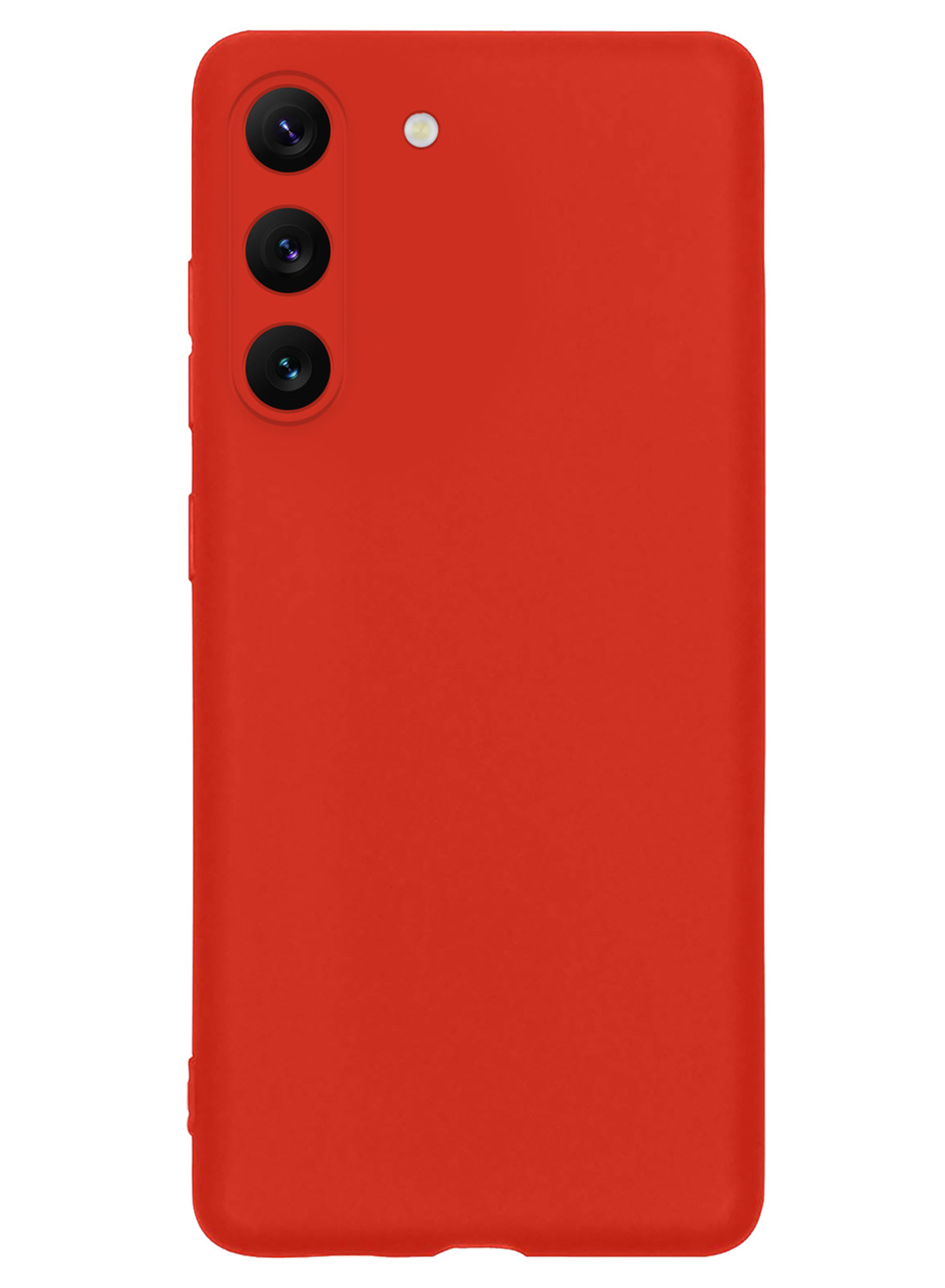 NoXx Hoes Geschikt voor Samsung S23 Plus Hoesje Cover Siliconen Back Case Hoes Met Screenprotector - Rood