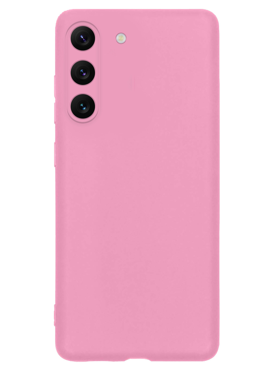 NoXx Hoes Geschikt voor Samsung S23 Plus Hoesje Cover Siliconen Back Case Hoes Met Screenprotector - Lichtroze