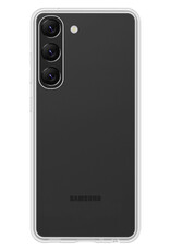 NoXx Hoes Geschikt voor Samsung S23 Plus Hoesje Cover Siliconen Back Case Hoes Met Screenprotector - Transparant