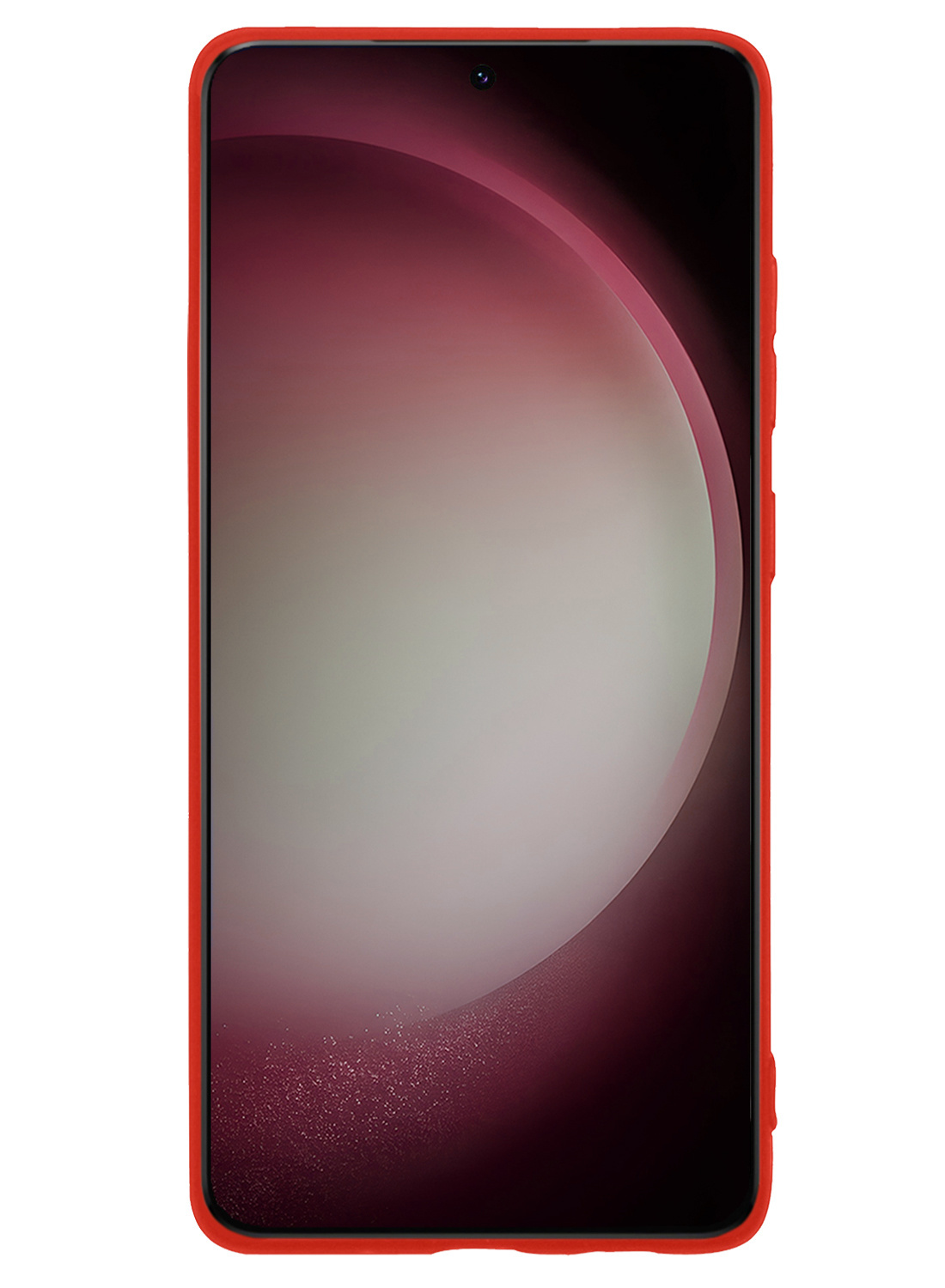 NoXx Hoes Geschikt voor Samsung S23 Plus Hoesje Cover Siliconen Back Case Hoes Met 2x Screenprotector - Rood