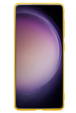 Nomfy Hoesje Geschikt voor Samsung S23 Plus Hoesje Siliconen Cover Case Met 2x Screenprotector - Hoes Geschikt voor Samsung Galaxy S23 Plus Hoes Back Case - Geel