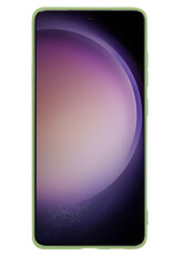 Nomfy Hoesje Geschikt voor Samsung S23 Plus Hoesje Siliconen Cover Case Met 2x Screenprotector - Hoes Geschikt voor Samsung Galaxy S23 Plus Hoes Back Case - Groen