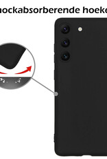 Nomfy Hoesje Geschikt voor Samsung S23 Plus Hoesje Siliconen Cover Case Met 2x Screenprotector - Hoes Geschikt voor Samsung Galaxy S23 Plus Hoes Back Case - Zwart