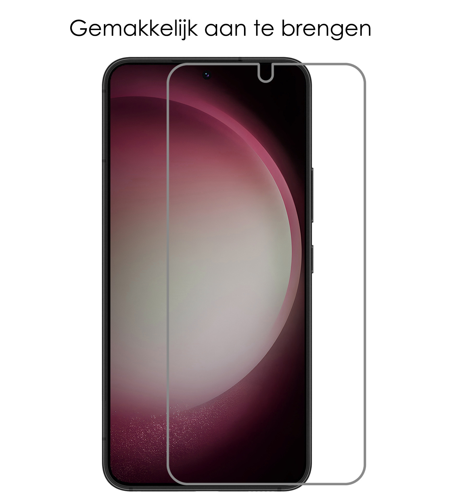 NoXx Hoes Geschikt voor Samsung S23 Plus Hoesje Book Case Hoes Flip Cover Wallet Bookcase Met 2x Screenprotector - Donkerroze