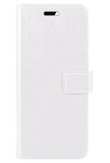 BASEY. Hoes Geschikt voor Samsung S23 Ultra Hoesje Bookcase Hoes Flip Case Book Cover Met 2x Screenprotector - Hoesje Geschikt voor Samsung Galaxy S23 Ultra Hoes Book Case Hoesje - Wit