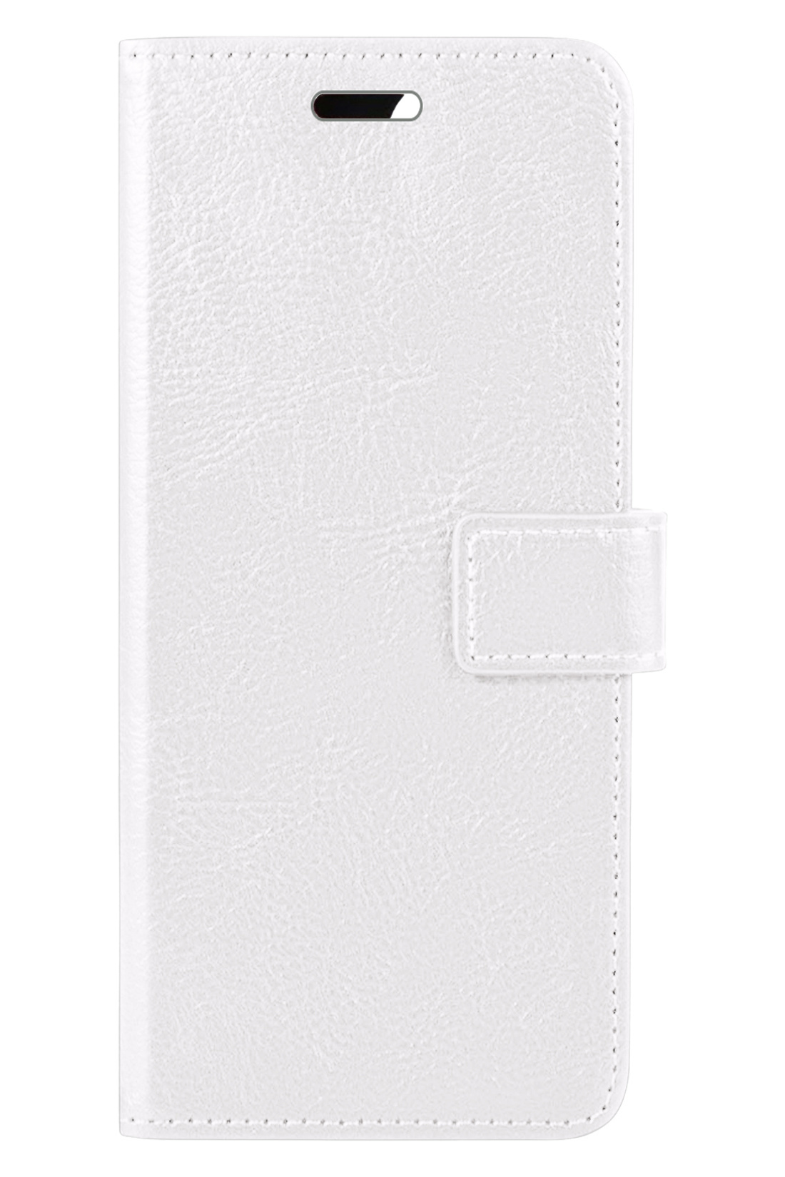 BASEY. Hoes Geschikt voor Samsung S23 Ultra Hoesje Bookcase Hoes Flip Case Book Cover Met 2x Screenprotector - Hoesje Geschikt voor Samsung Galaxy S23 Ultra Hoes Book Case Hoesje - Wit