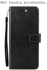 BASEY. Hoes Geschikt voor Samsung S23 Ultra Hoesje Bookcase Hoes Flip Case Book Cover Met 2x Screenprotector - Hoesje Geschikt voor Samsung Galaxy S23 Ultra Hoes Book Case Hoesje - Zwart